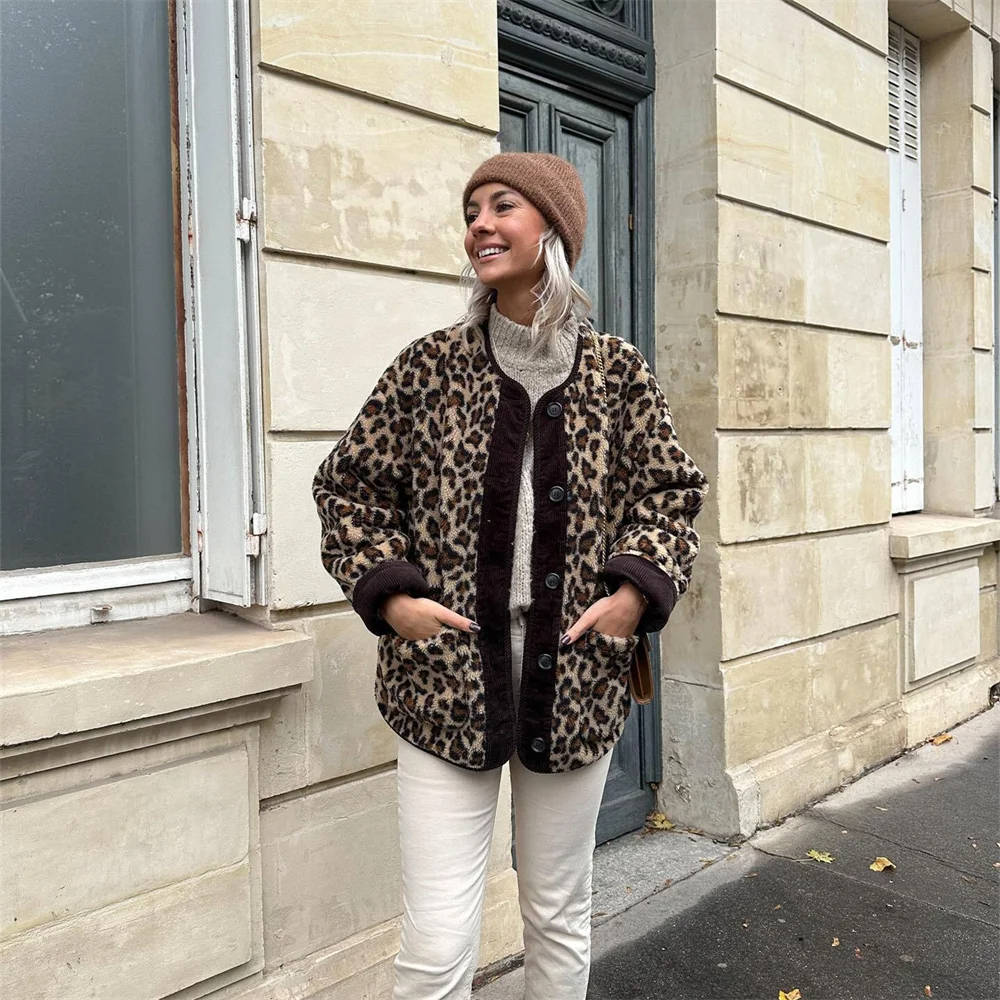 RiccardoValesi Jakke Med Leopardprint Til Kvinder