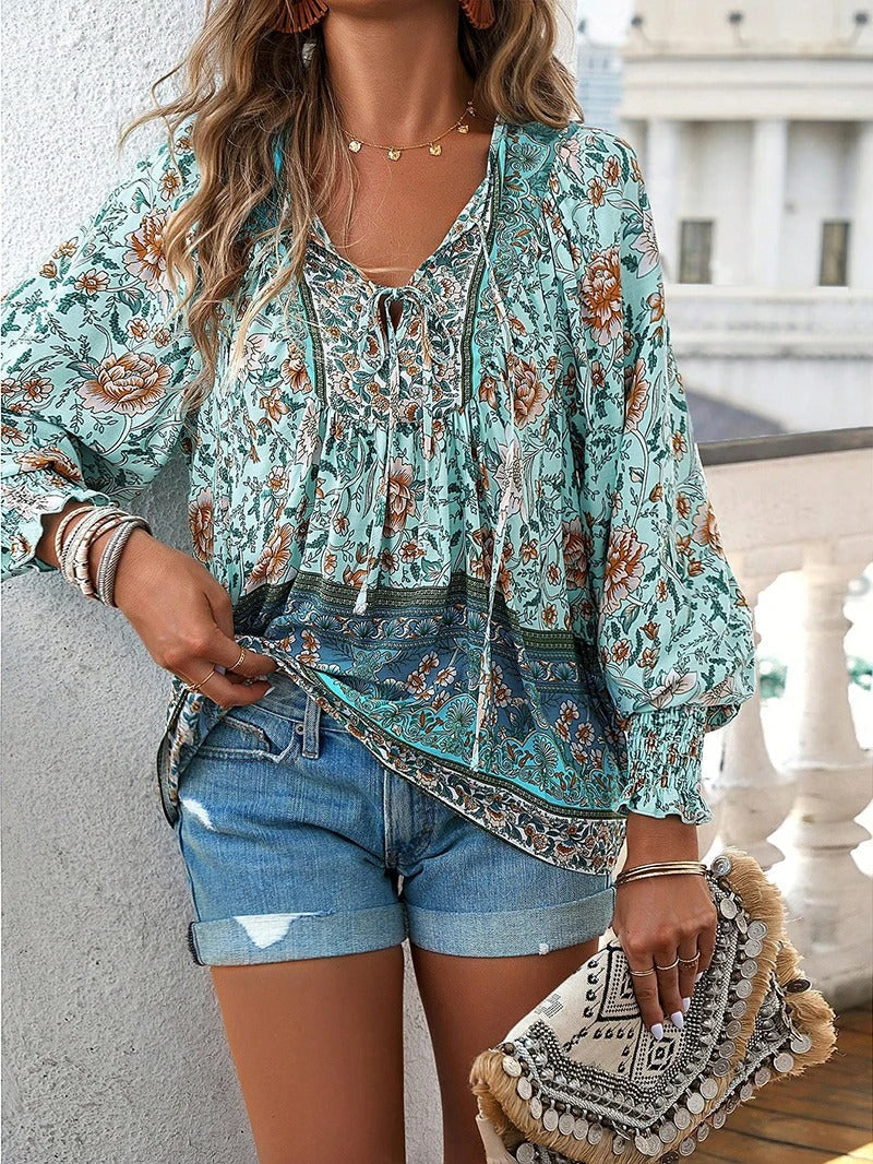SofiaMarino™ Bluse med tryk