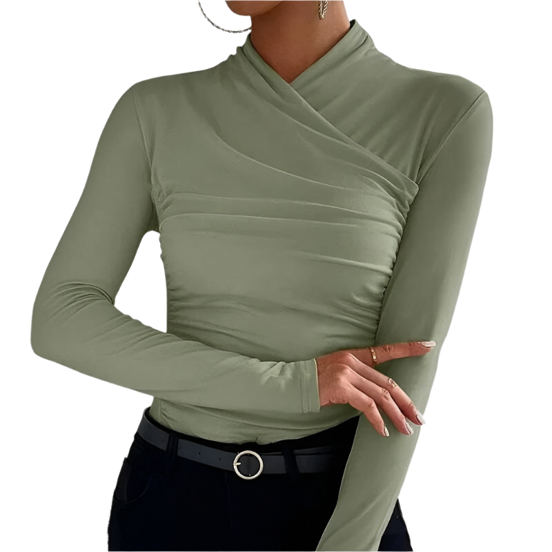 Camilia – V-hals Elegant Damebluse