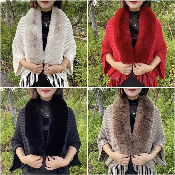 Amelin | Poncho tørklæde cardigan