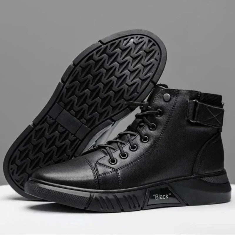 Lorenzo – Minimalistiske Sorte Herresneakers