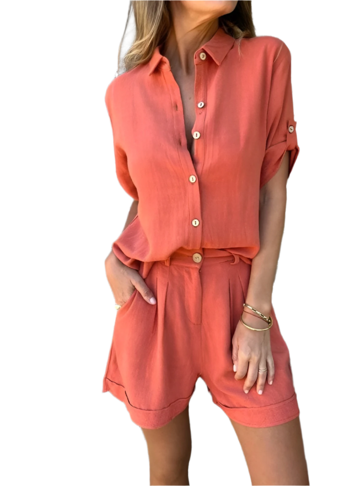 Chiara – Løstsiddende Sæt med Bluse og Bukser til Kvinder