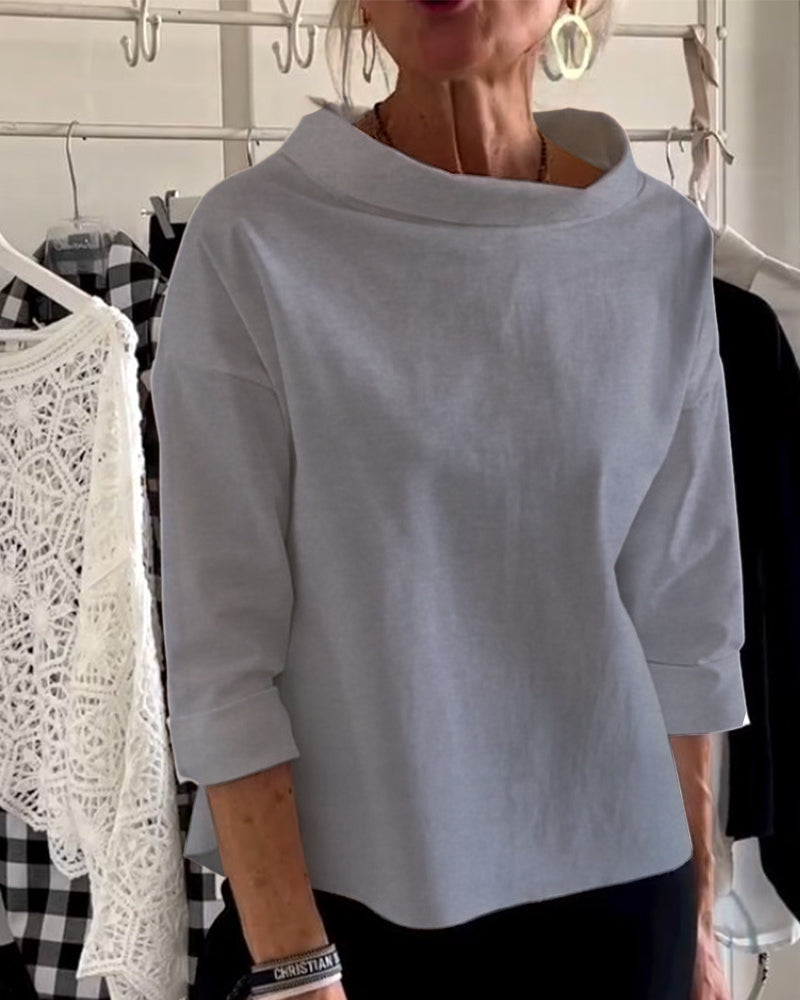 Isabella – Elegant Dame 3/4 Ærme Top