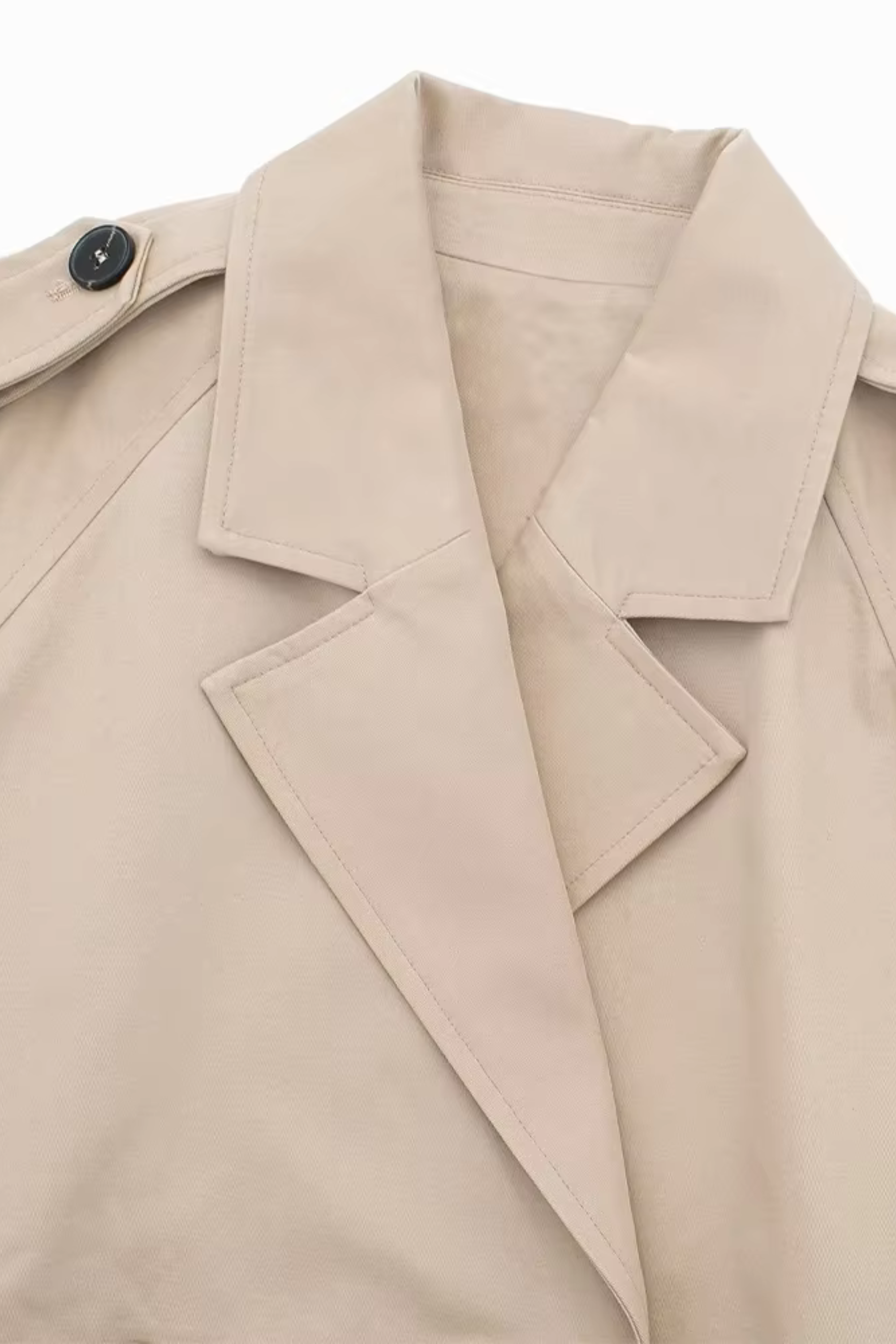 IsabellaCorvetti Cropped Belted Trench Coat til kvinder