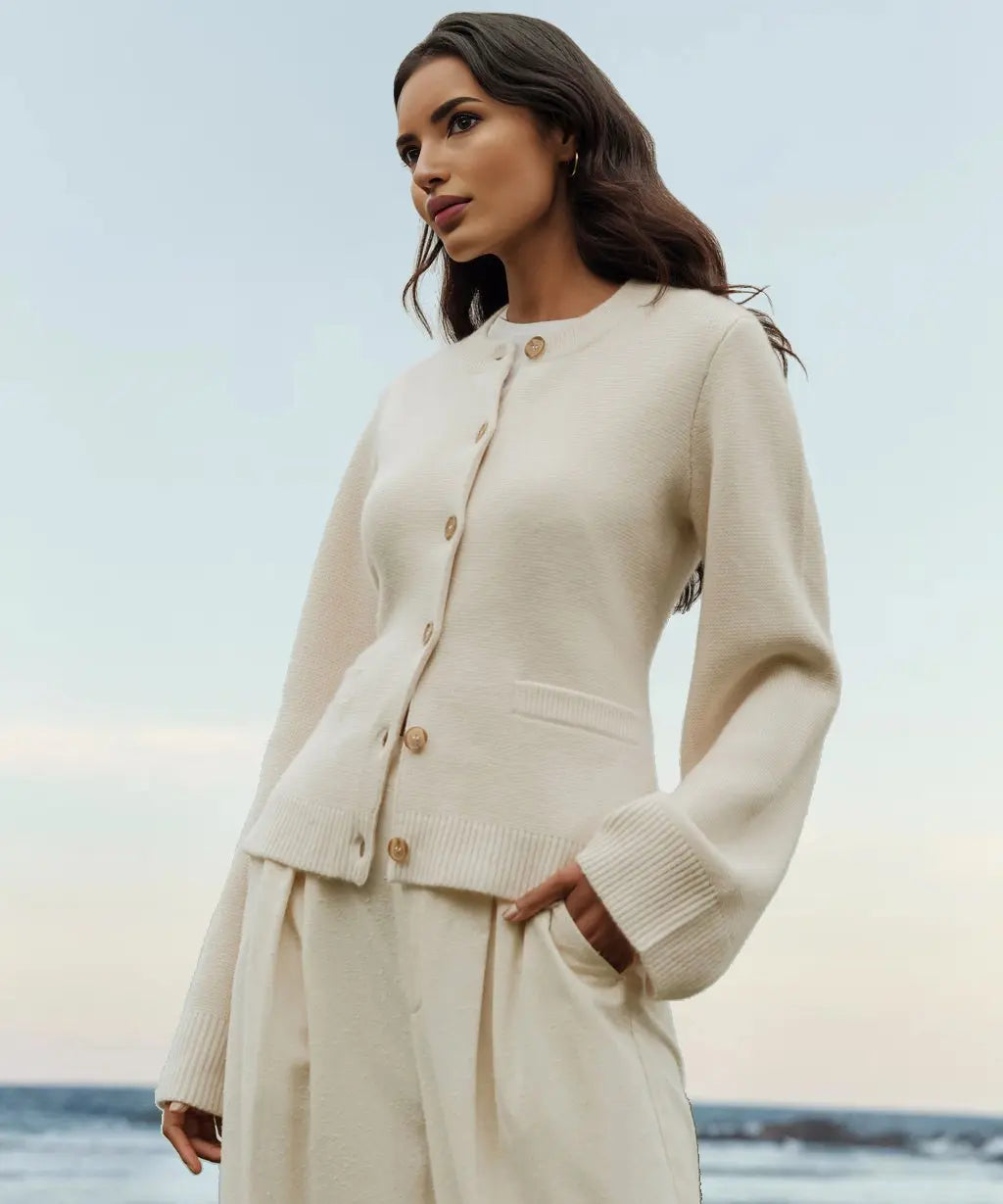 CozyGrace | Cardigan Chic Trøje Luxia