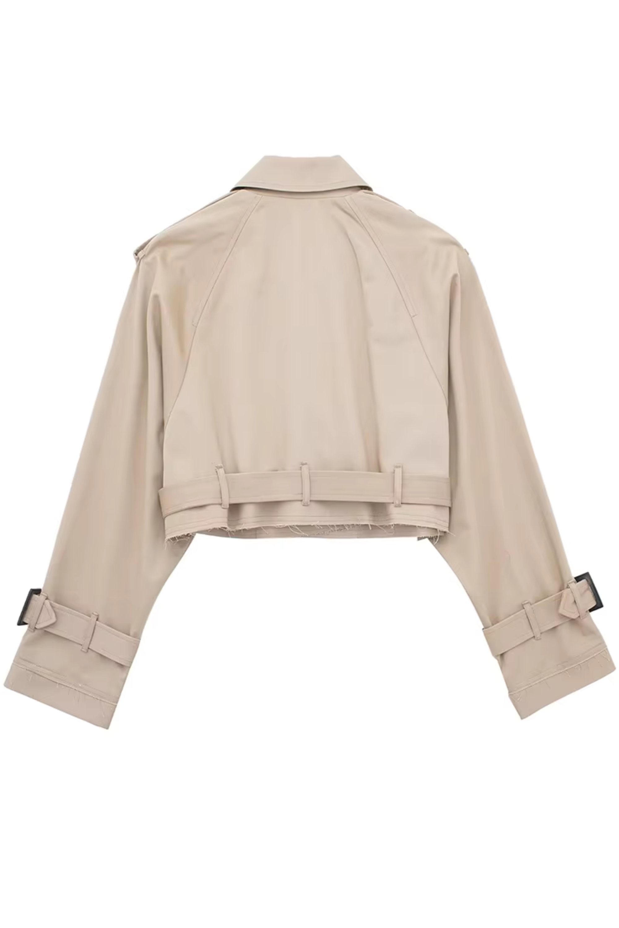IsabellaCorvetti Cropped Belted Trench Coat til kvinder
