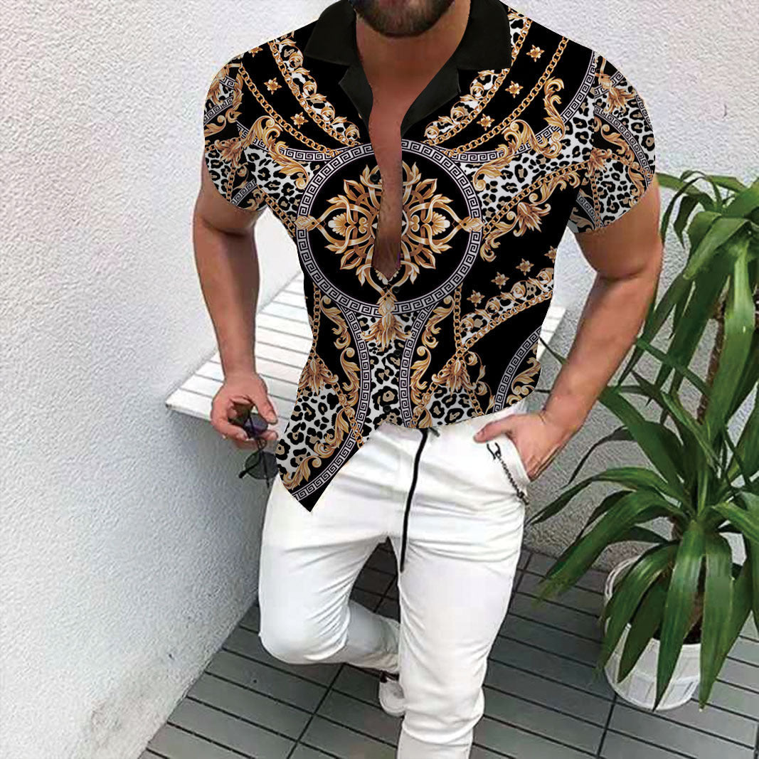 CarloRicci Luftig moderne herreskjorte med knapper