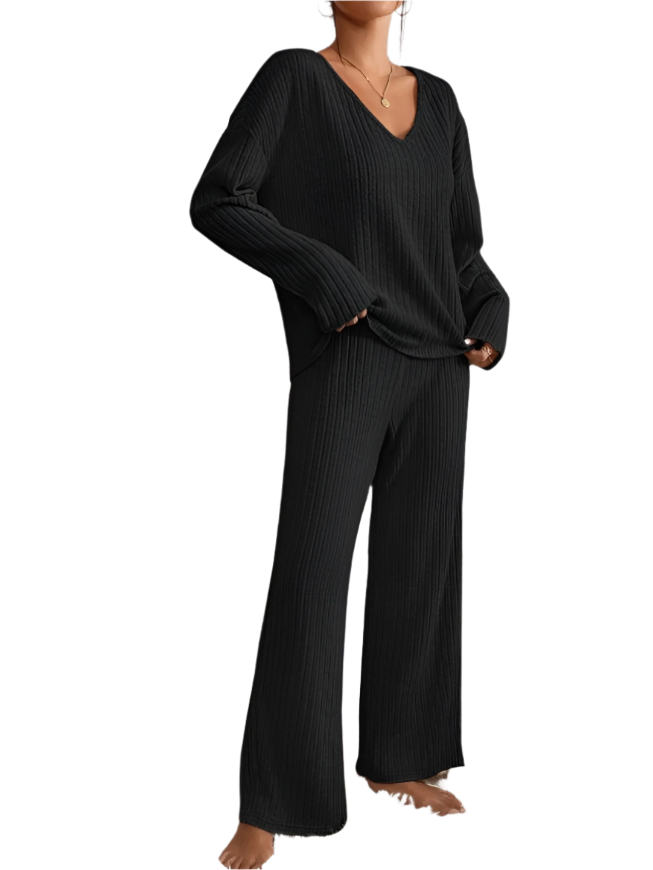 Elena – Blød Strikket Lounge Sæt til Kvinder