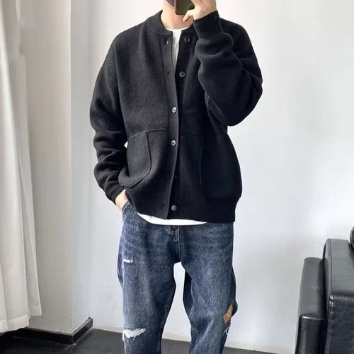 Matteo – Herrecardigan i Cashmereblanding med Knaplukning