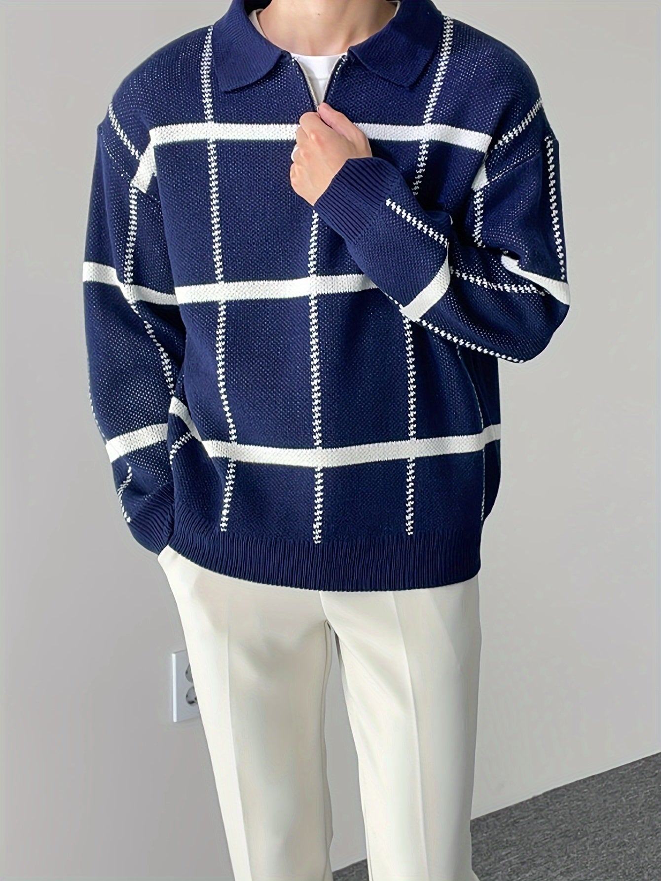 Lorenzo – Halv-Zip Herresweater med Tern