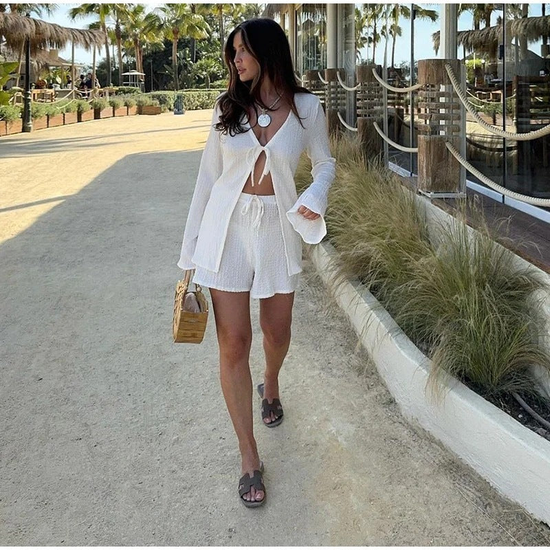 ValentinaMare Langærmet jakkesæt med snørebukser til kvinder