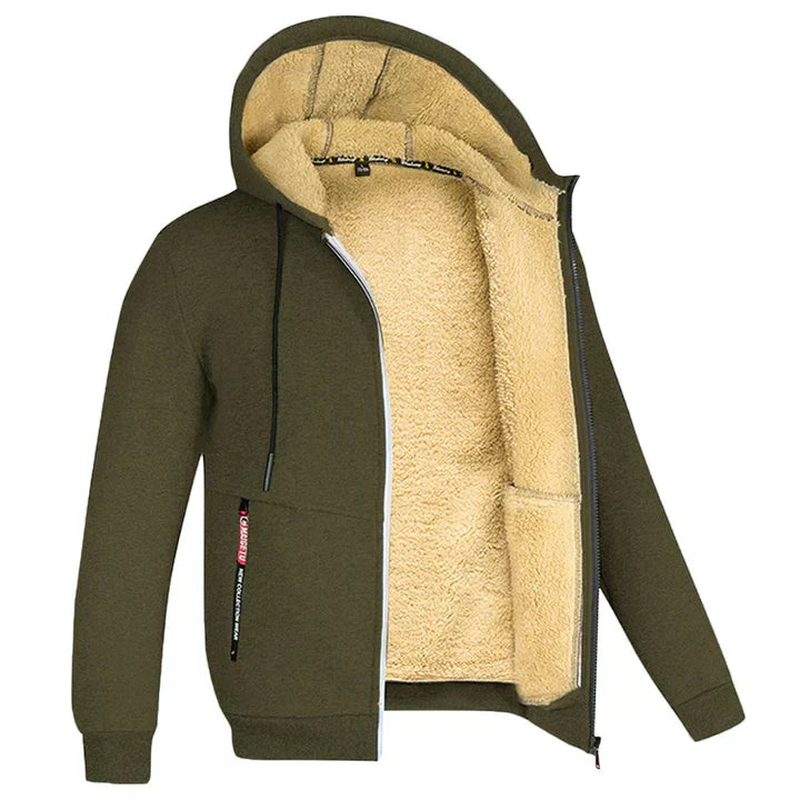 Lorenzo – Fleeceforet Zip Hoodie til Mænd