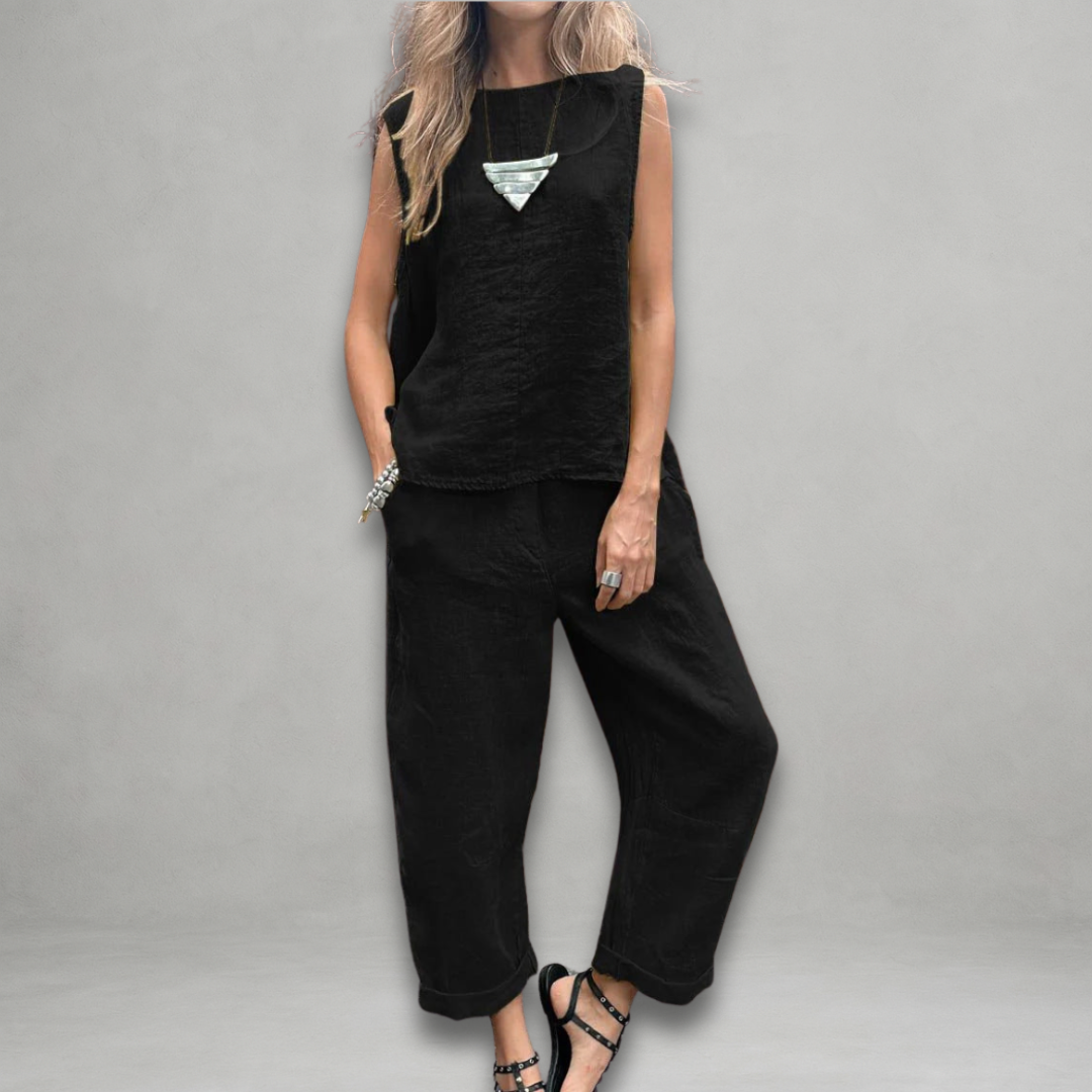 Chiara – Ærmeløs To-delt Sommer Sæt til Kvinder