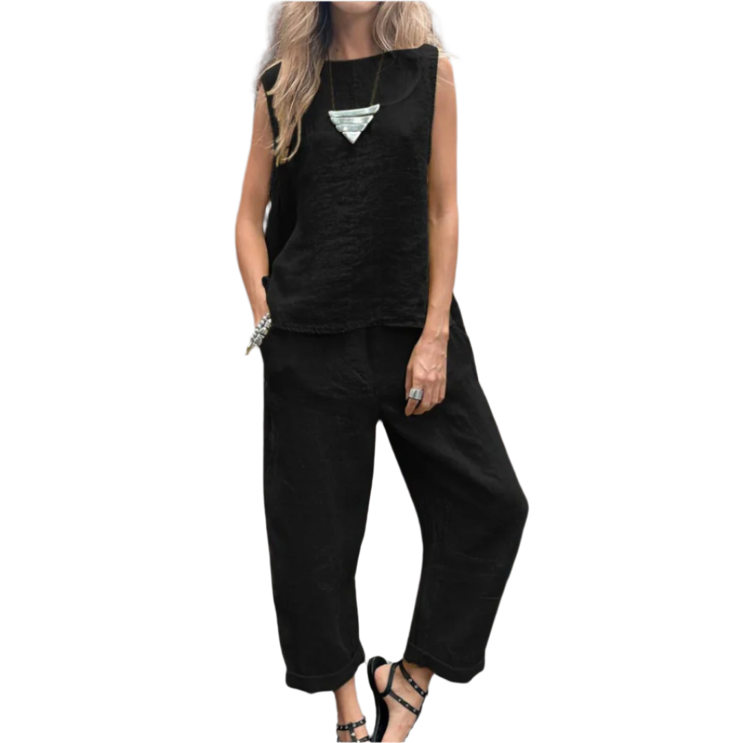 Chiara – Ærmeløs To-delt Sommer Sæt til Kvinder