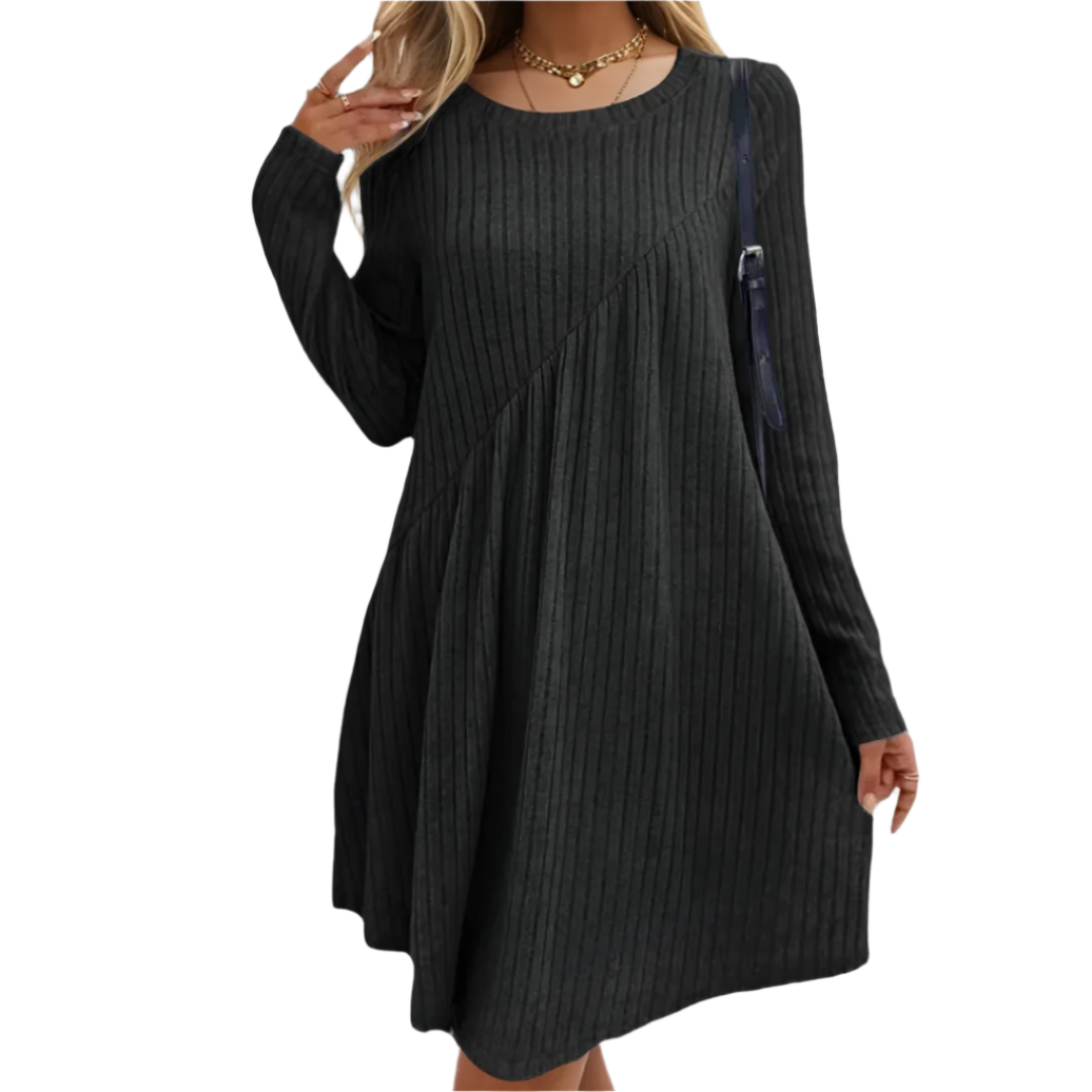 Sofia – Blød Midi Kjole til Kvinder