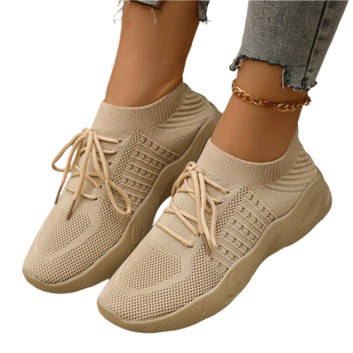 Gabriella – Åndbare Kvinde Sneakers i Strikket Mesh