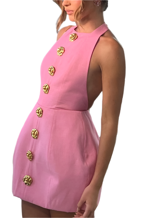 Isabella – Åben-Ryg Kvinde Mini Kjole