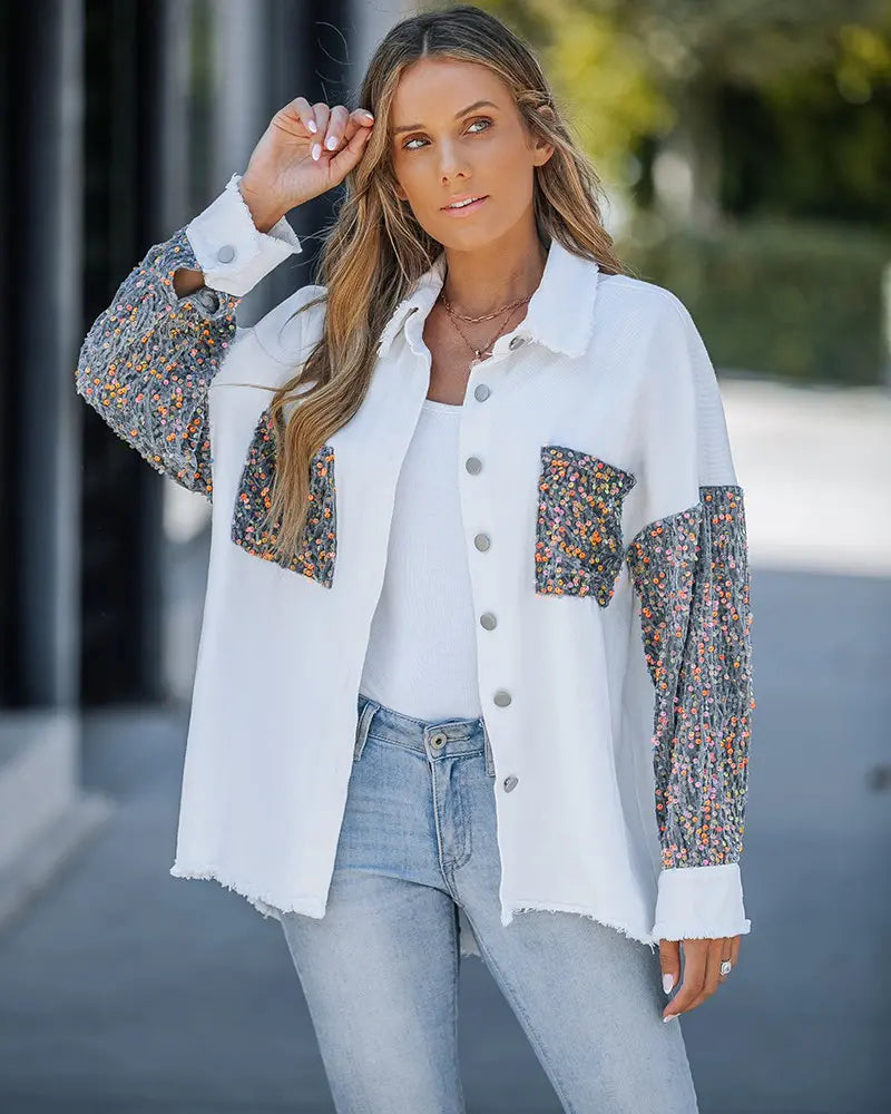 AuroraFiorelli Fluffy patchwork-jakke