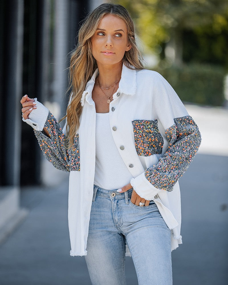 AuroraFiorelli Fluffy patchwork-jakke