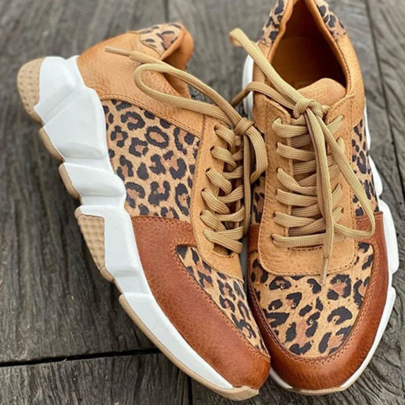 Clara - Stilfulde sneakers til kvinder med leopardprint