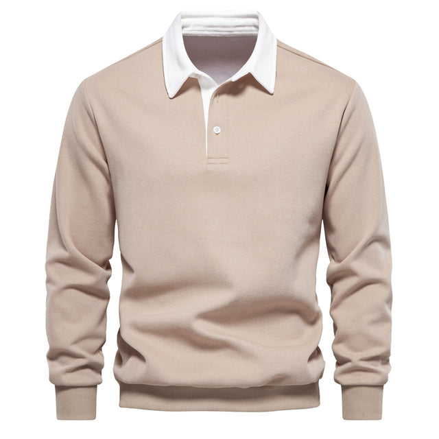 StefanoBarcelli Langærmet Poloshirt til Mænd