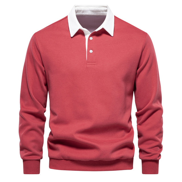 StefanoBarcelli Langærmet Poloshirt til Mænd
