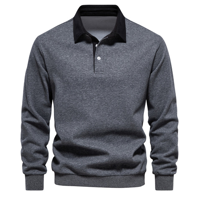 StefanoBarcelli Langærmet Poloshirt til Mænd