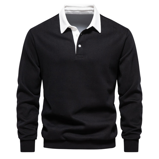 StefanoBarcelli Langærmet Poloshirt til Mænd