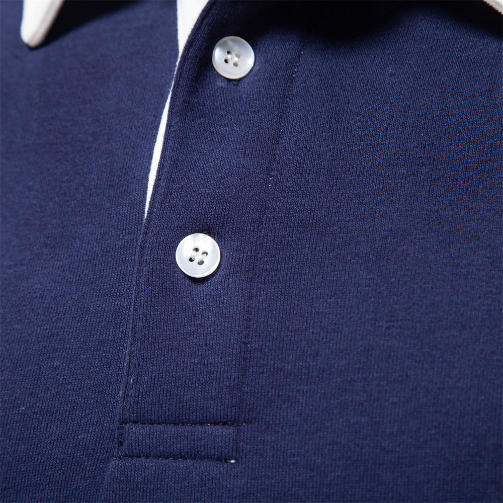 StefanoBarcelli Langærmet Poloshirt til Mænd