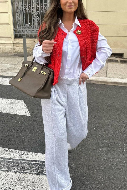 MarcoBellini Rød strikket cardigan