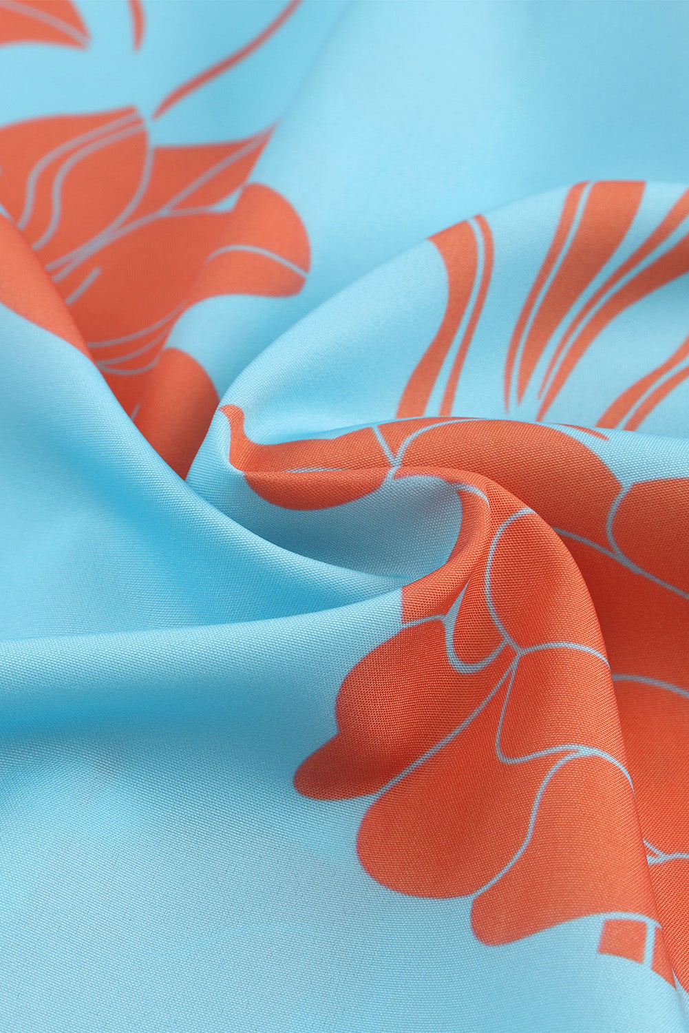 LiviaCaruso Printet kjole med V-udskæring og løbegang