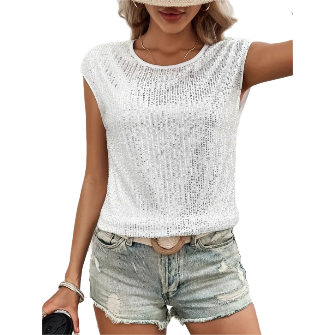 Isabella – Glitrende Kvinders Palliet Aftentop