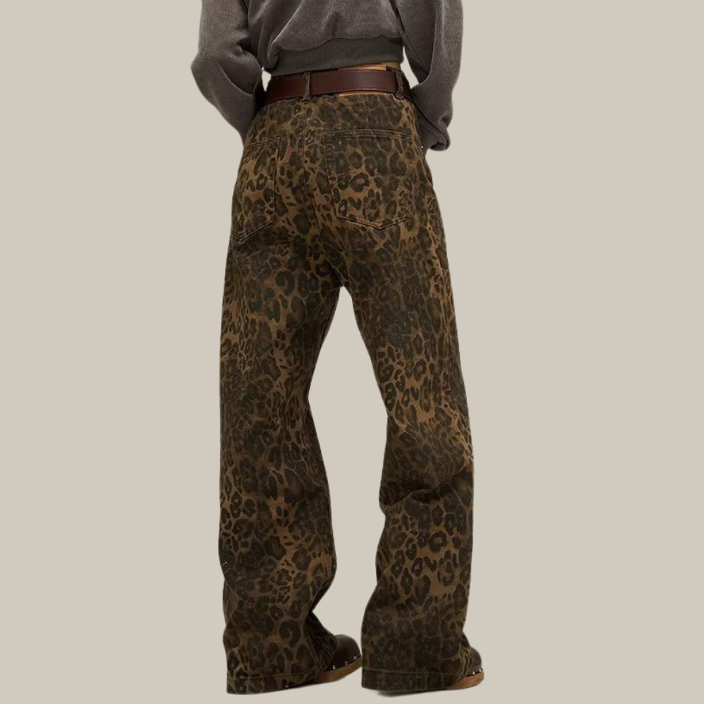 Wildfit | Jeans med leopardmønster