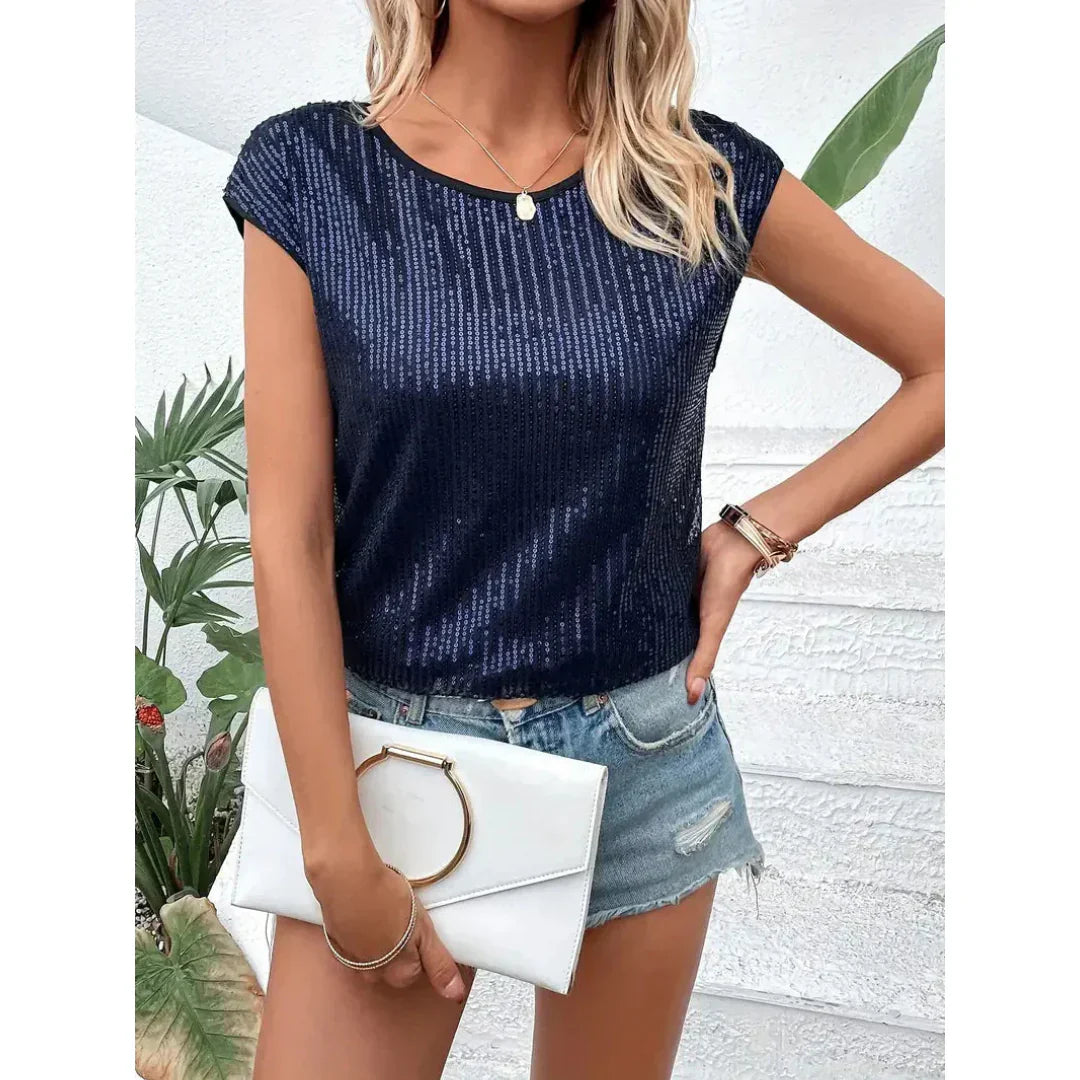 Isabella – Glitrende Kvinders Palliet Aftentop