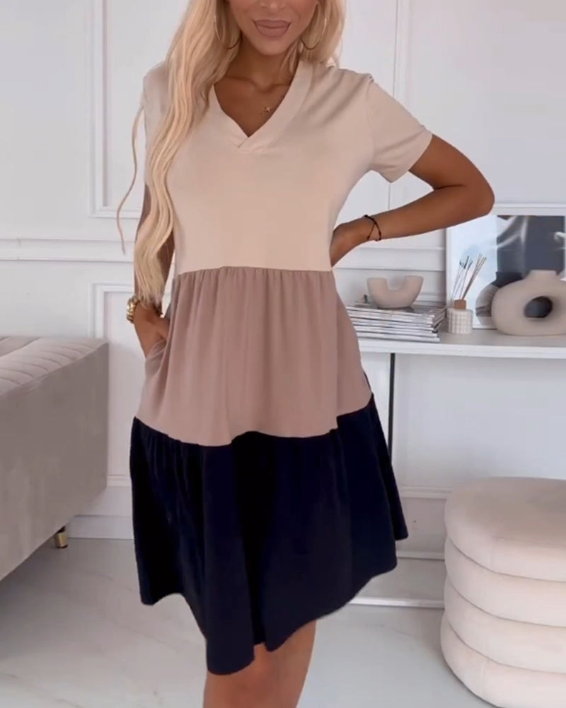 Isabella – Damekjole i Farveblokdesign til Sommerbrug