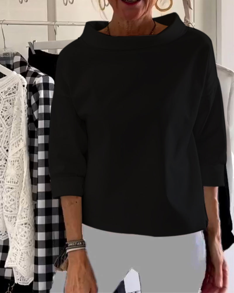 Isabella – Elegant Dame 3/4 Ærme Top