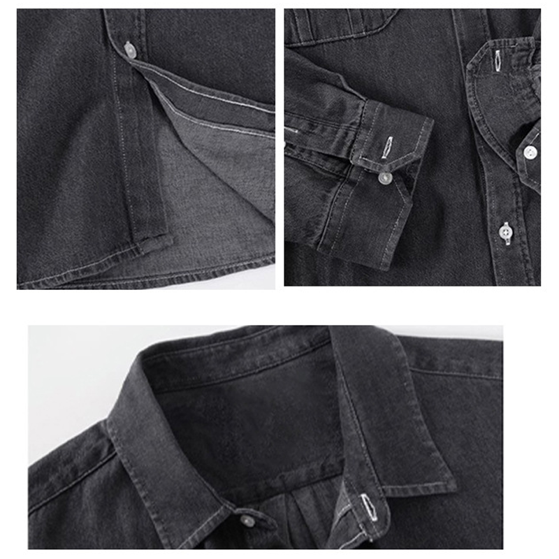 NicoloBellini Herre Denim Lange Ærmer til mænd