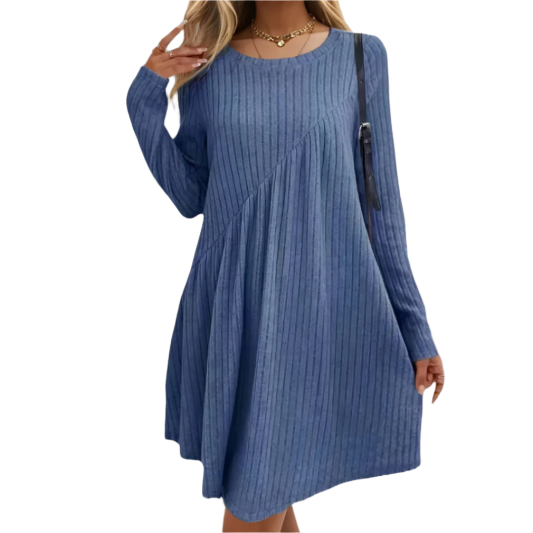 Sofia – Blød Midi Kjole til Kvinder