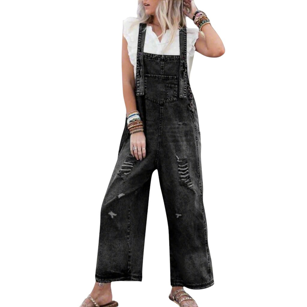 Alethea – Justerbar Jumpsuit i Vintage Vask til Kvinder