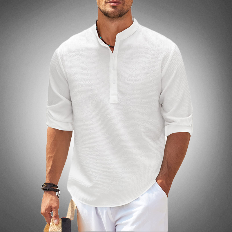 Lorenzo – Stretch-Fit Herre Henley Skjorte