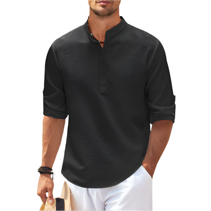 Lorenzo – Stretch-Fit Herre Henley Skjorte