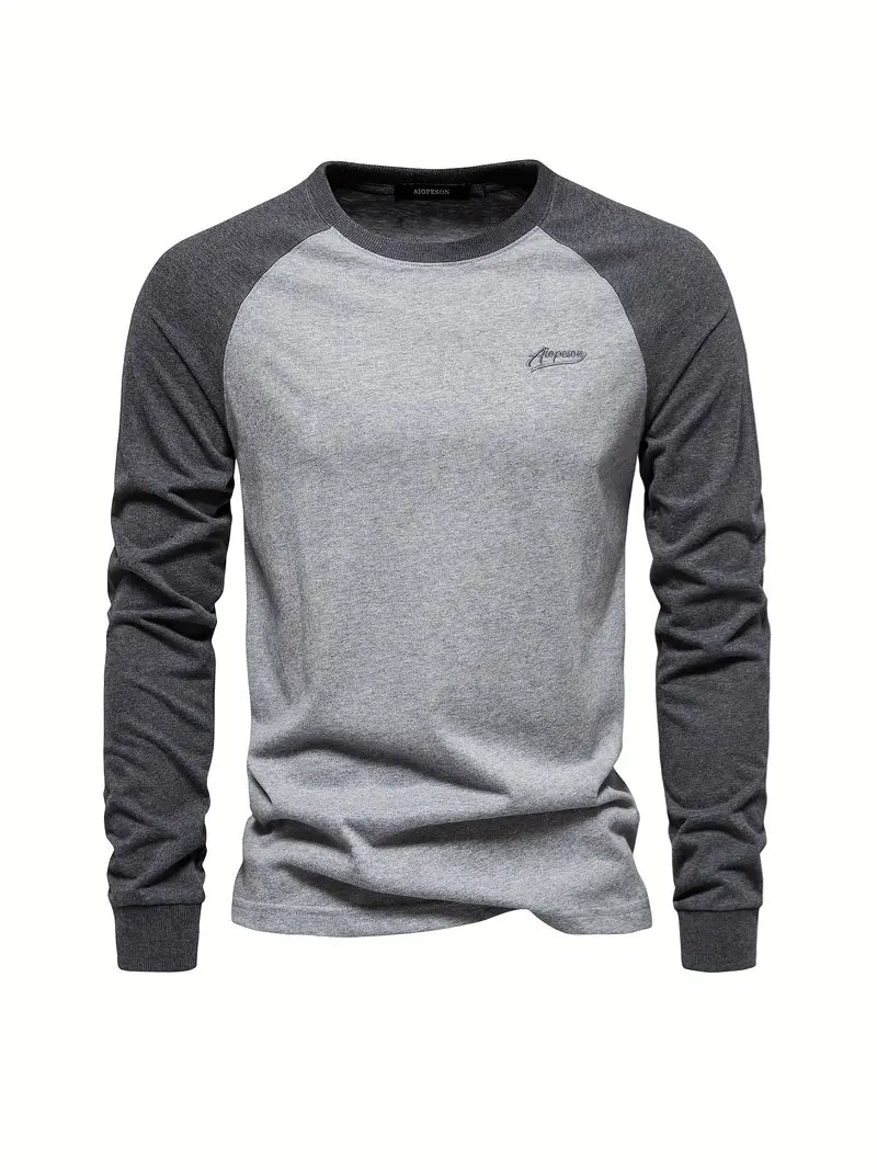 Matteo – Langærmet Herre T-shirt med Farveblokke