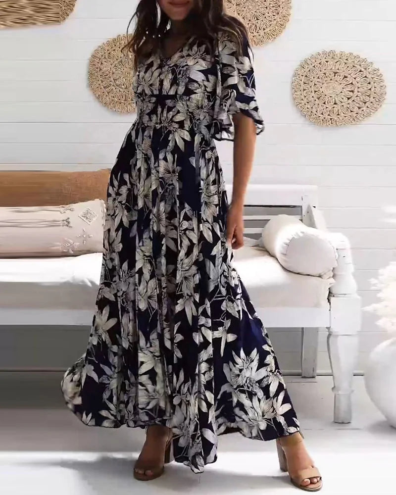 Magda | Stilfuld blomstret kjole