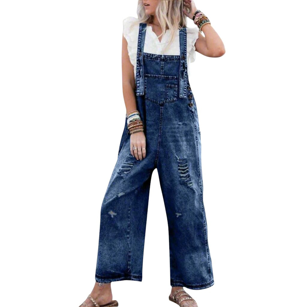 Alethea – Justerbar Jumpsuit i Vintage Vask til Kvinder