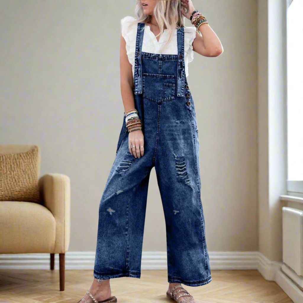 Alethea – Justerbar Jumpsuit i Vintage Vask til Kvinder