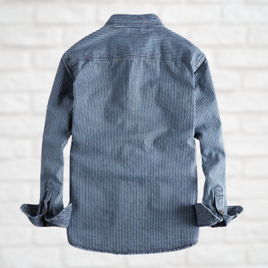 EnricoValdini Vintage Denim Skjorte til mænd