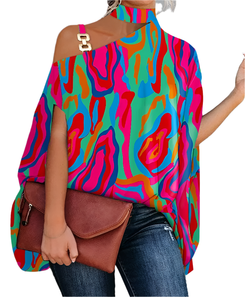 Lucia – Elegant Blomstret Top til Dame