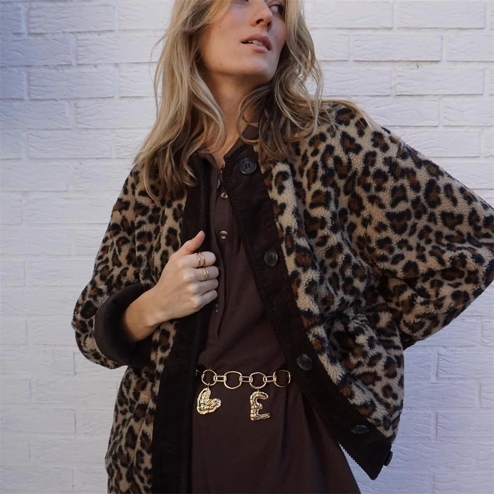 RiccardoValesi Jakke Med Leopardprint Til Kvinder