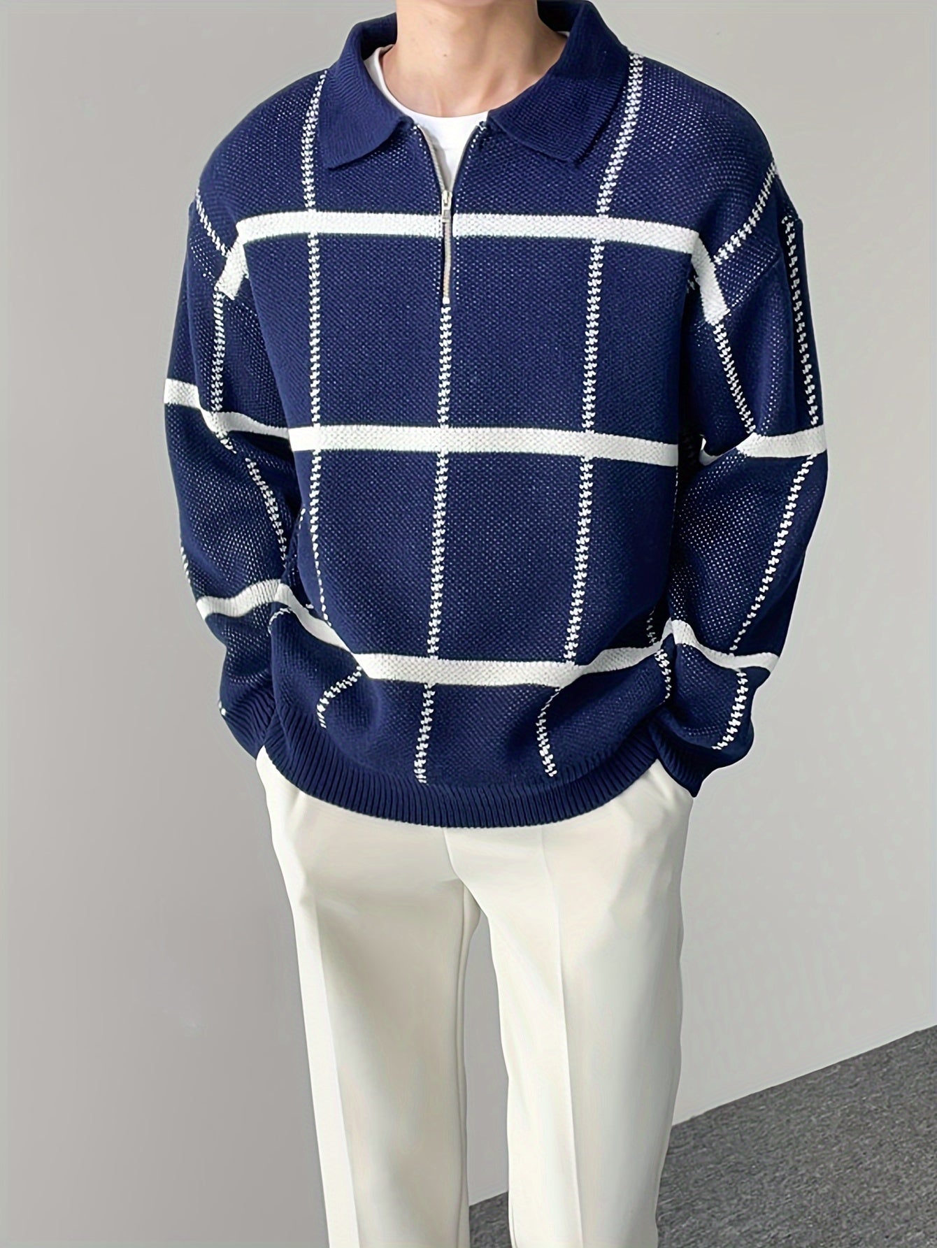 Lorenzo – Halv-Zip Herresweater med Tern