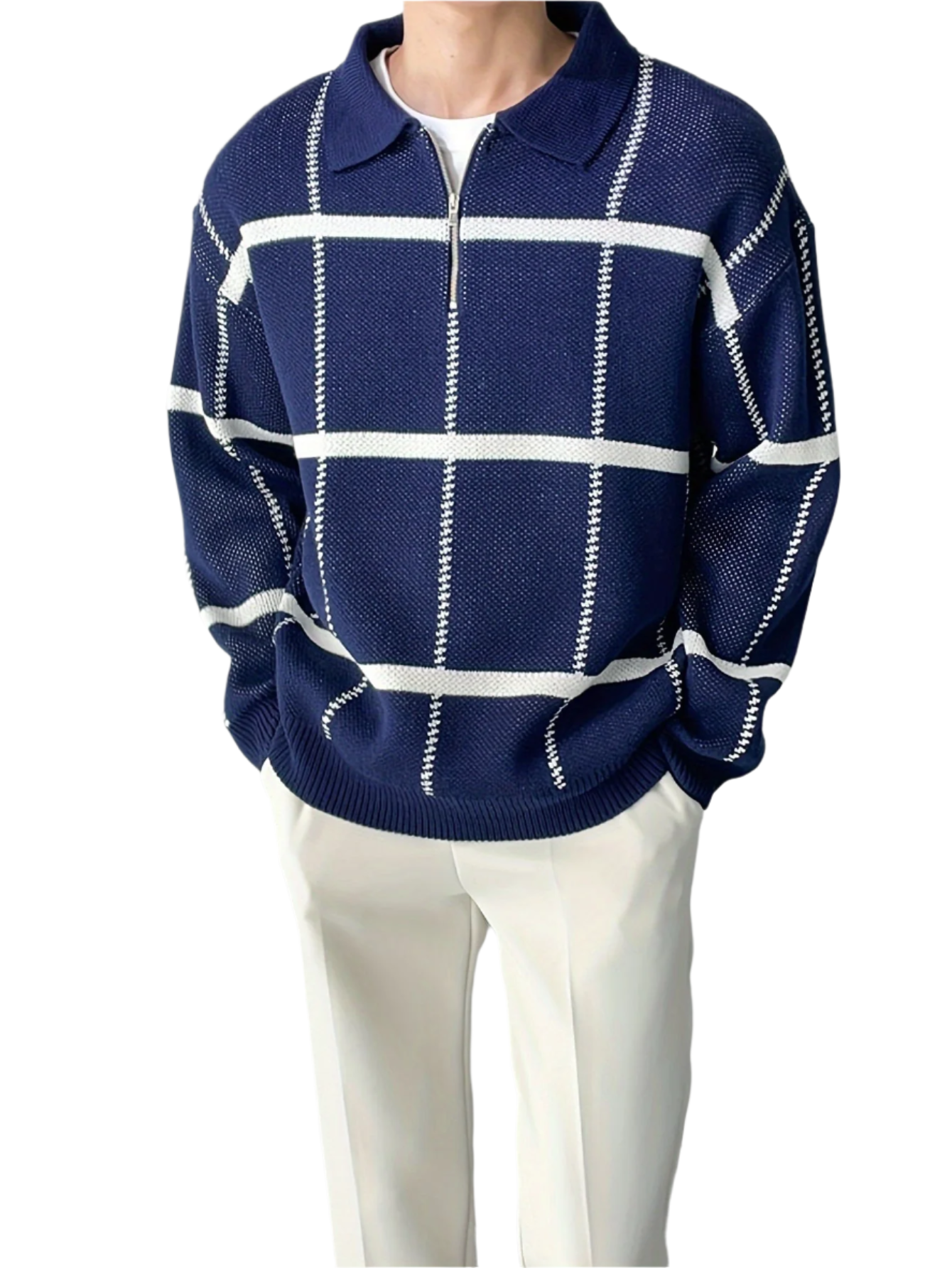 Lorenzo – Halv-Zip Herresweater med Tern